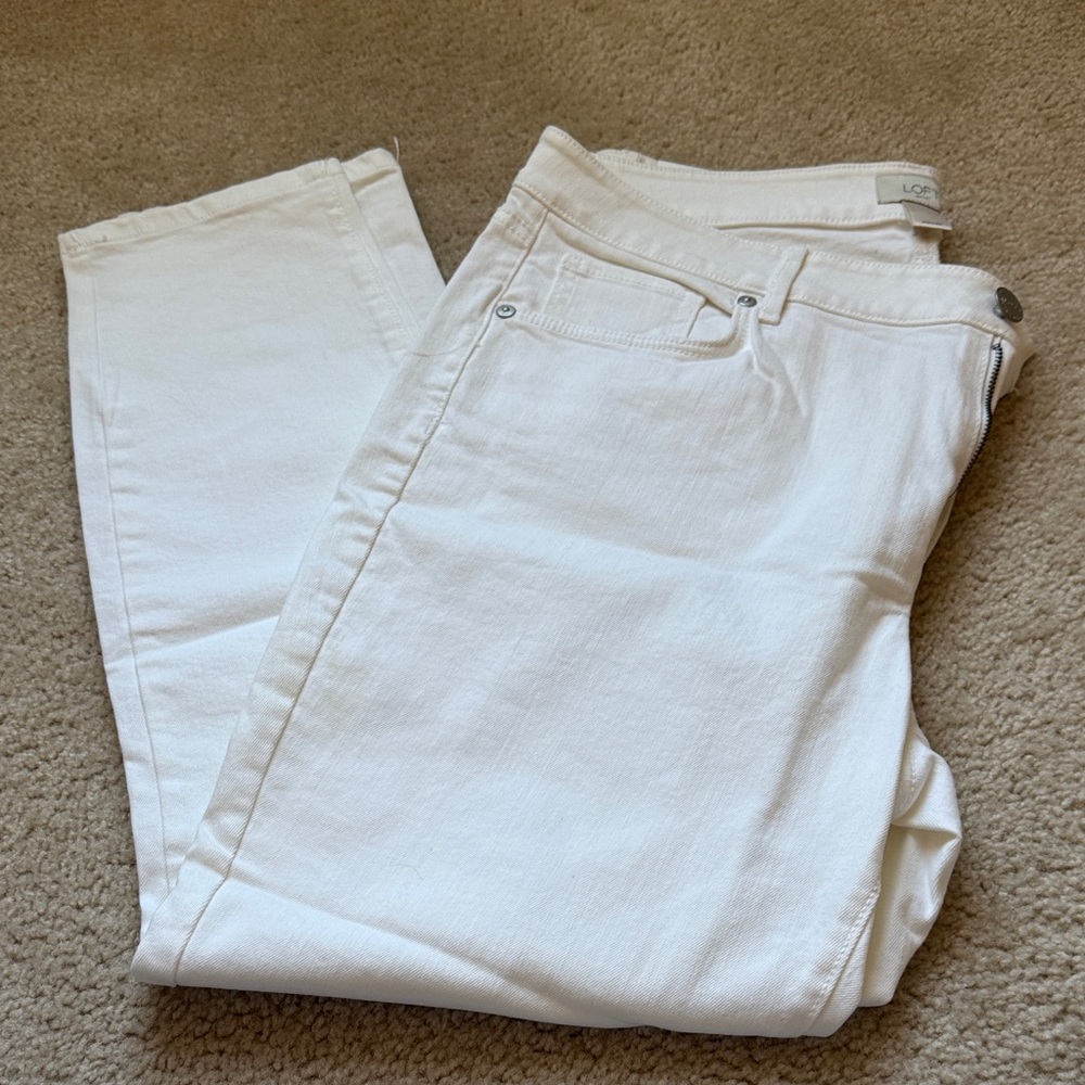 Loft White Jeans NWT size 12